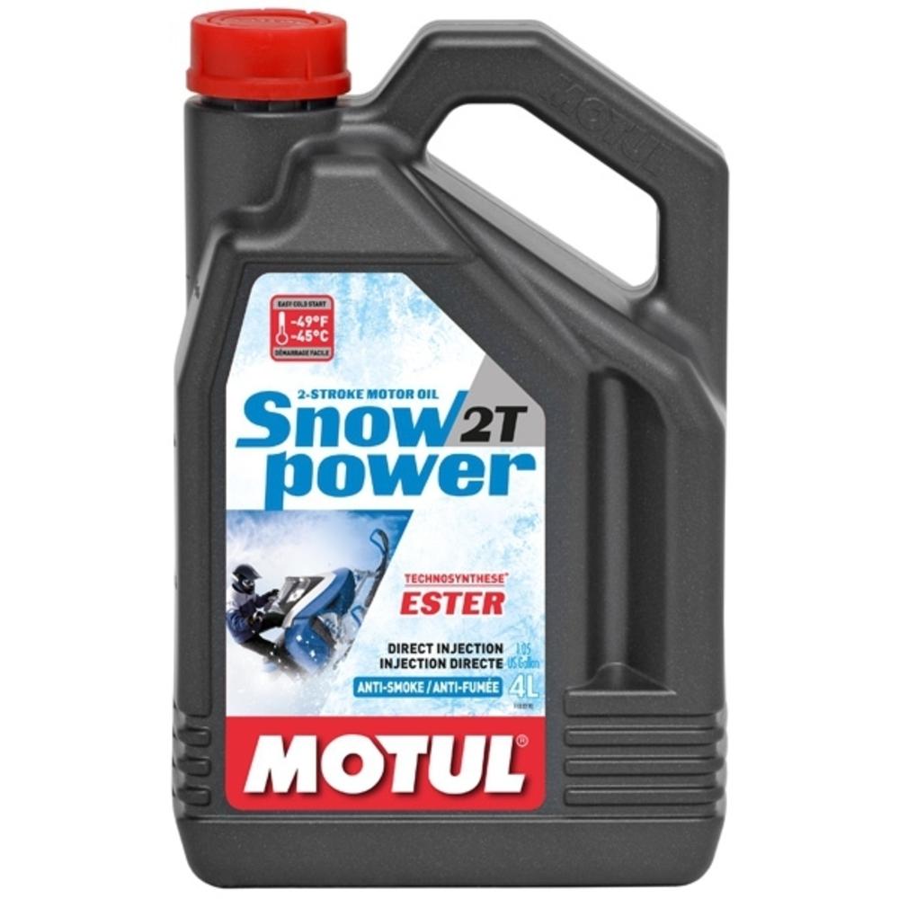 Ulei de motor pentru motociclete de zăpadă MOTUL SnowPower 2T ESTER, 4 litri, punct de curgere -45°C, formulă anti-fum